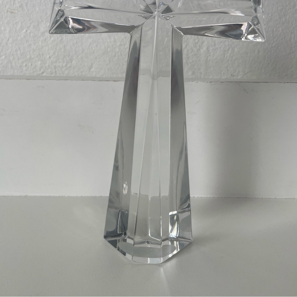 Bohemia Czech Republic 24% Lead Crystal Cross 7.5" tall, Teleflora Gift - Picture 3 of 9